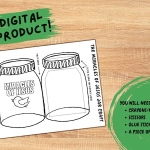 Miracles of Jesus Jar Craft | Bible Activity for Kids | Christian ...