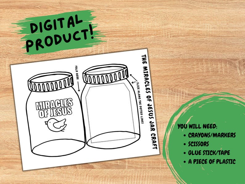 Miracles of Jesus Jar Craft | Bible Activity for Kids | Christian ...
