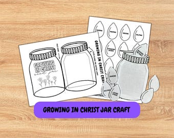 Growing in Christ Jar Craft | Christian Spring Craft for Kids | Fruit of the Spirit Bible Activity | Sunday School Craft | Kid's Ministry
