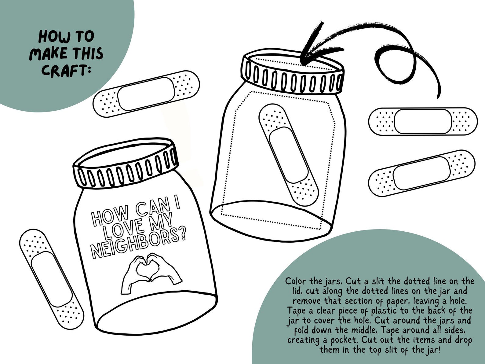 Good Samaritan Jar Craft for Kids, How Can I Love My Neighbors Activity ...