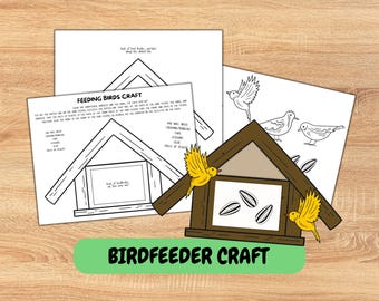 Bird Feeder Craft Printable for Kids | Spring Craft Activity | Bird Craft | Classroom & Homeschool Activity | Outdoor Bird Activity