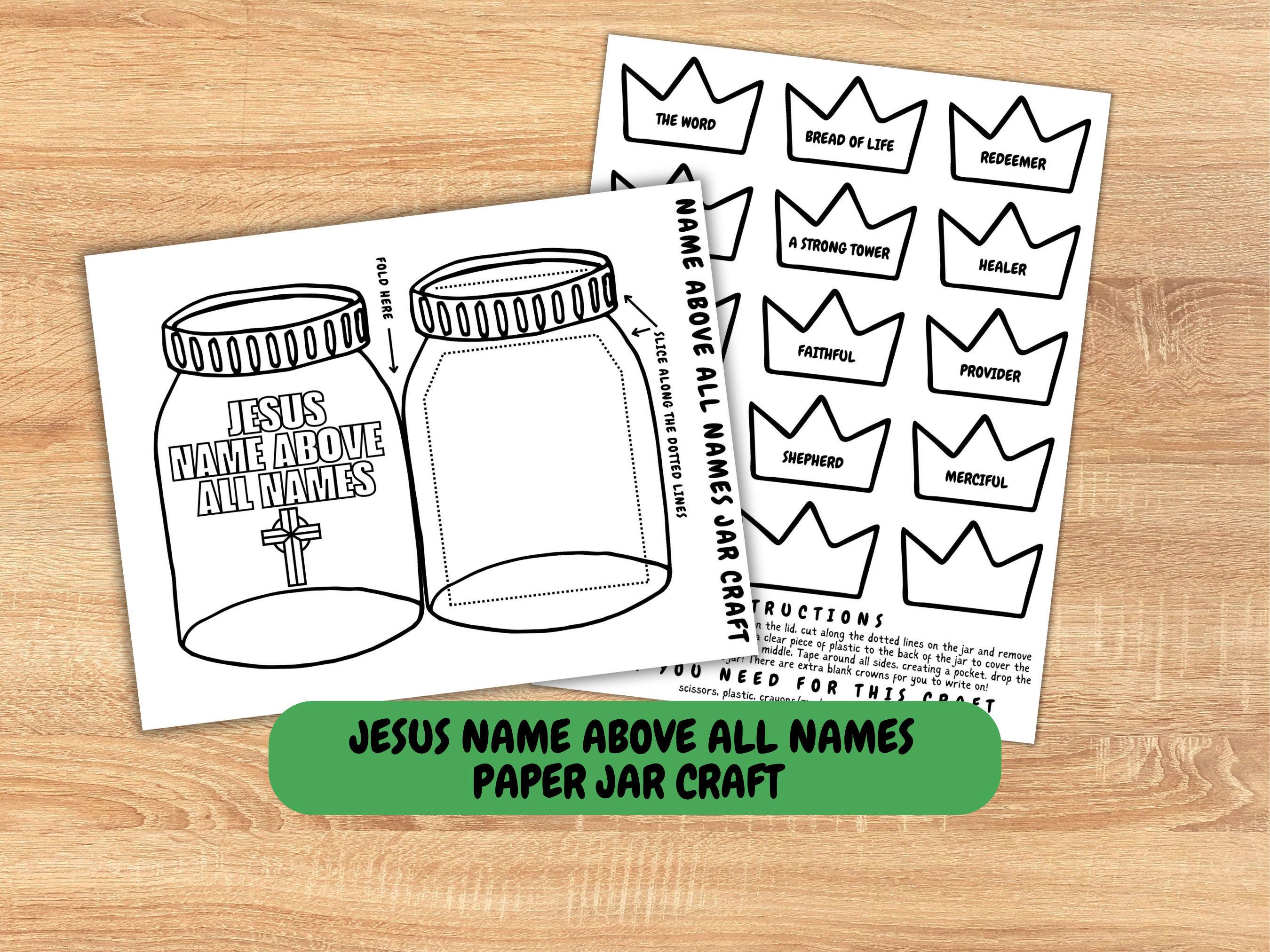 Names of Jesus Jar Craft | Bible Activity for Kids | Bread of Life ...