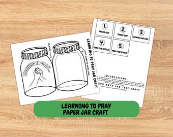 How to Pray Jar Craft for Kids | Prayer Activity Printable | Ways to Pray Bible Craft | Christian Classroom & Sunday School Activity