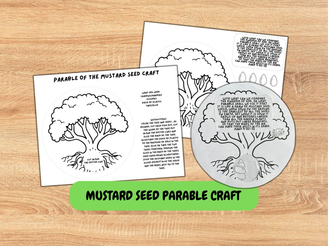 Faith as Small as a Mustard Seed Craft | Mark 4 Bible Verse Activity ...
