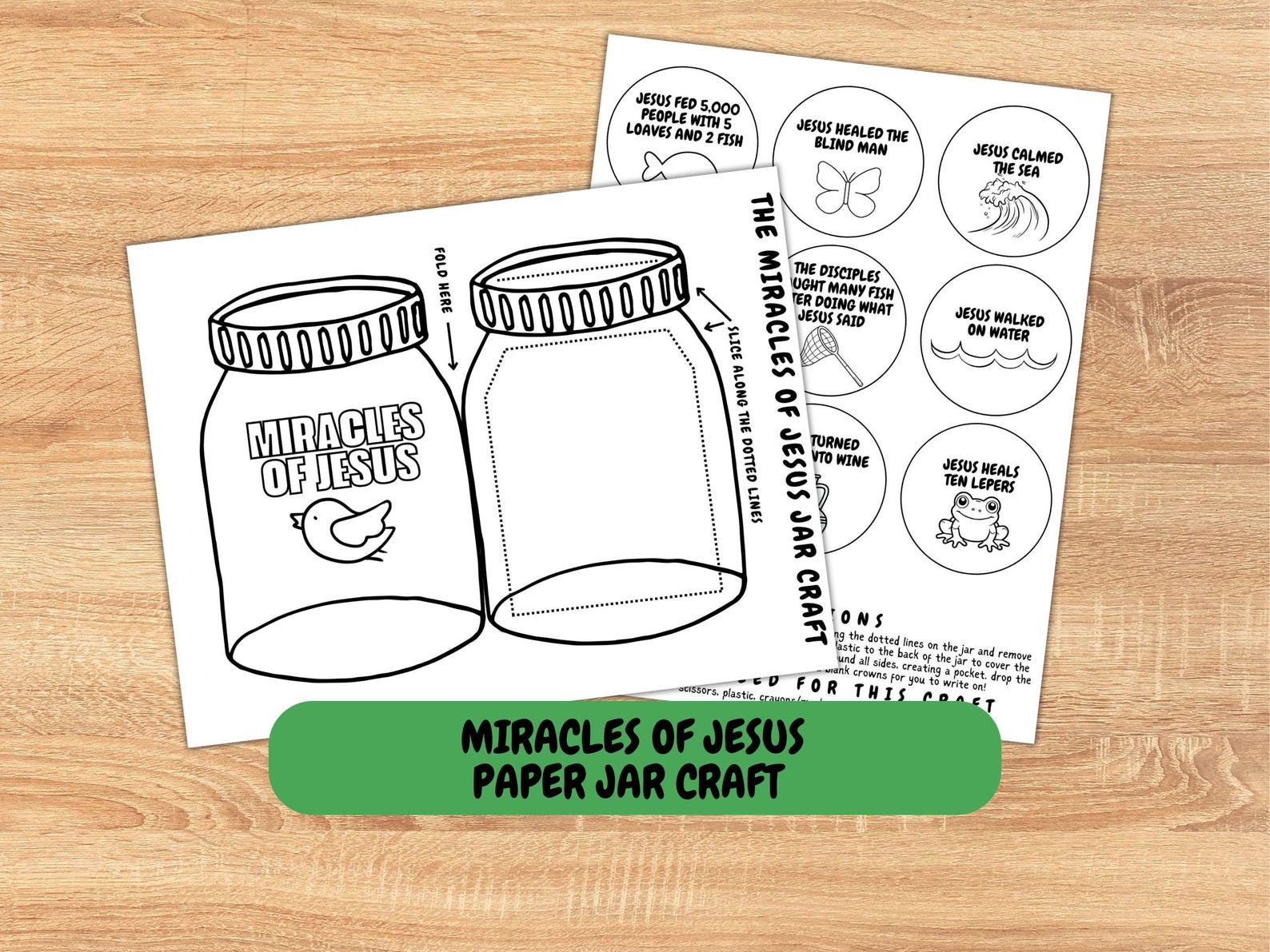 Miracles of Jesus Jar Craft | Bible Activity for Kids | Christian ...