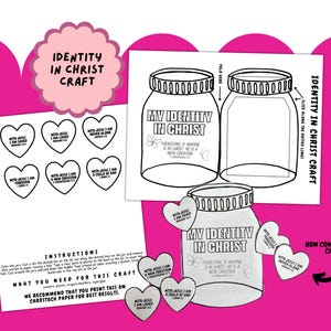 Printable Identity in Christ Craft for Kids, Identity in Christ Coloring Sheet Activity, Sunday School Craft Lesson on 2 corinthians 5:17