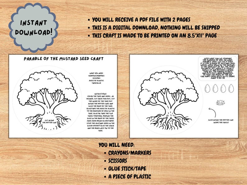 Faith as Small as a Mustard Seed Craft | Mark 4 Bible Verse Activity ...