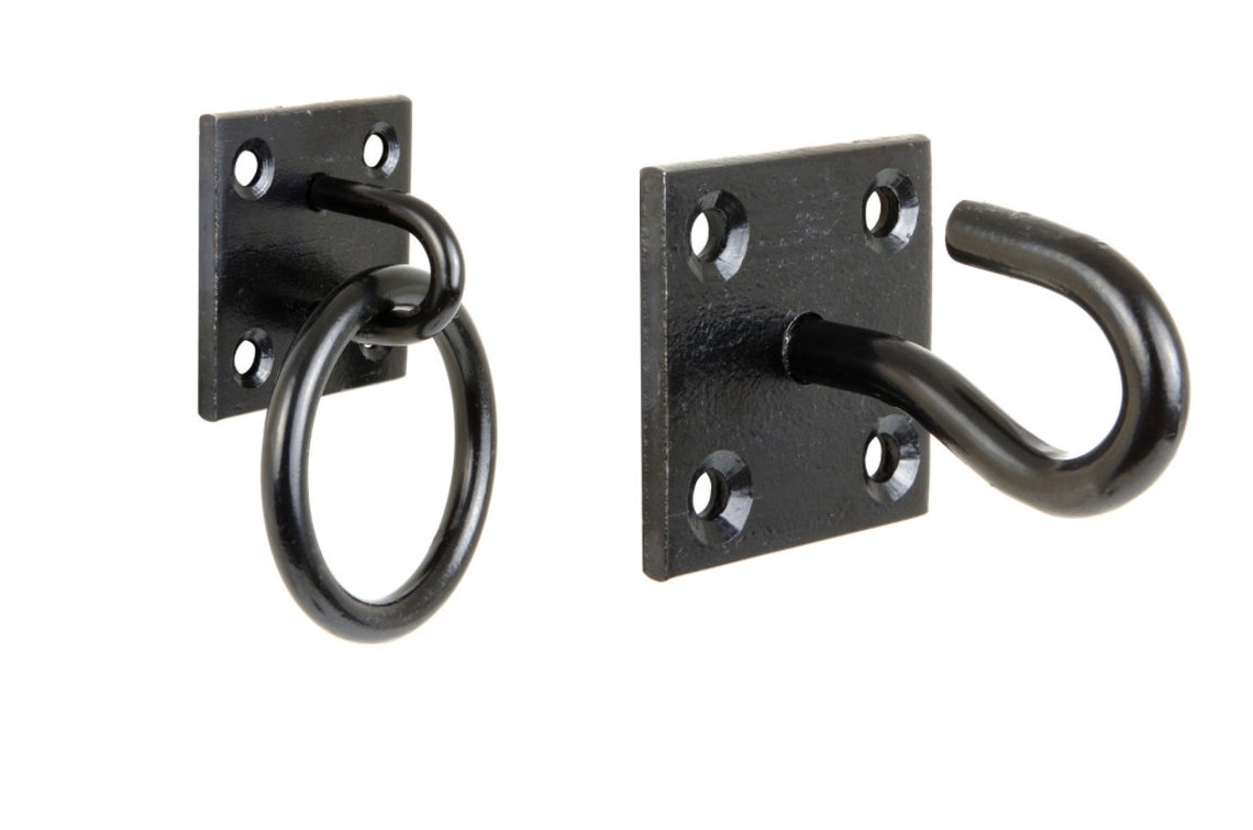 Rustic shelf brackets Chain plate hook and ring fixing Etsy