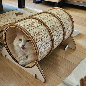Cat Tunnel - Barrel of Whiskers - Files for Lasercutting