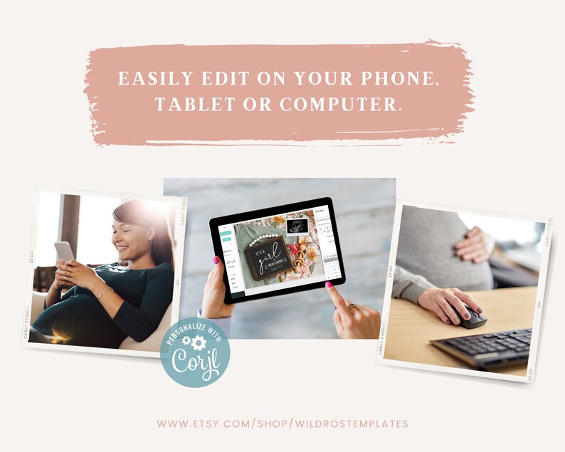 Editable Social Media Pregnancy Announcement Custom Baby Etsy