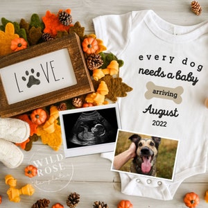 Thanksgiving Dog Pregnancy Announcement, Editable Social Media Pregnancy Announcement, Custom Dog Baby Announcement, Dog Birth Announcement