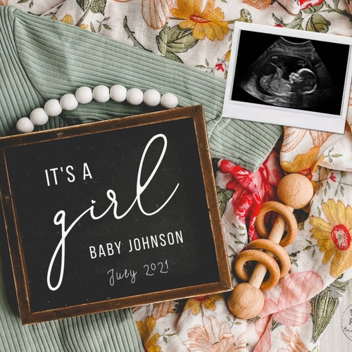 Editable Social Media Pregnancy Announcement Custom Baby Etsy
