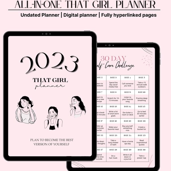 THAT Girl planner| 2023 planner | Goodnotes planner | Digital Planner|Undated planner|Instant download|All in one planner|printable planner