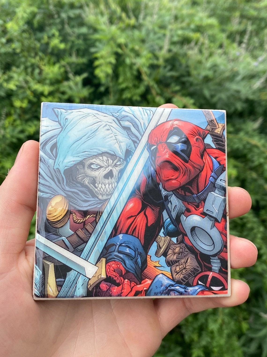 Deadpool VS Taskmaster coaster Etsy