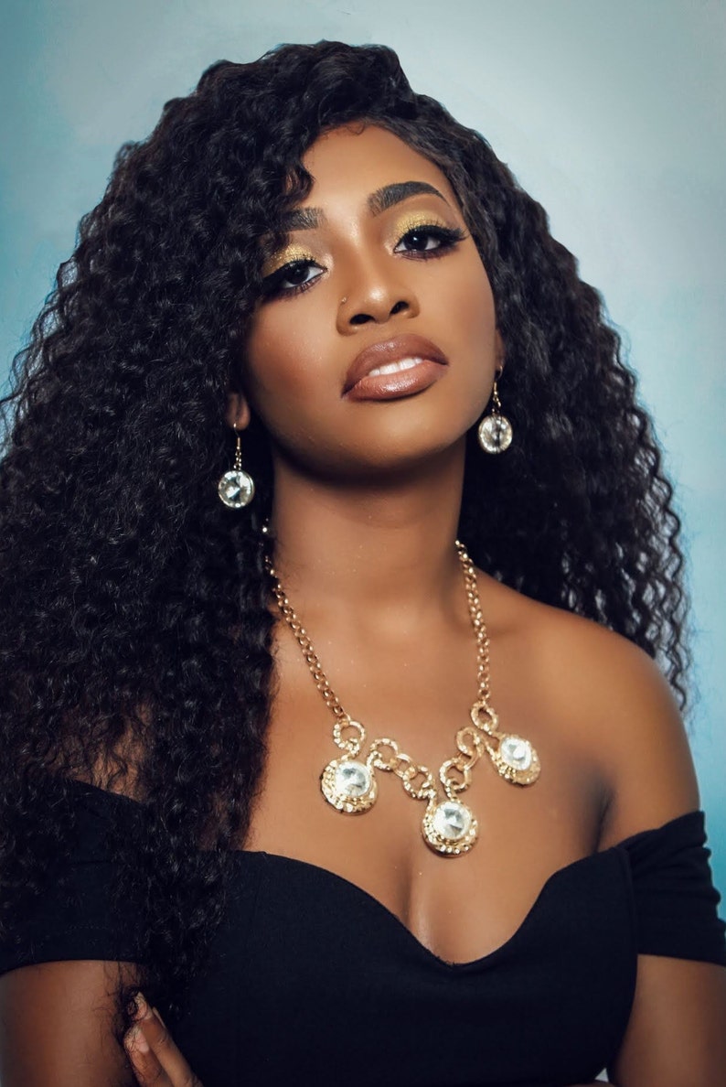 Pineapple Wave Frontal Wig 100 Virgin Human Hair 3b/3c Texture Etsy