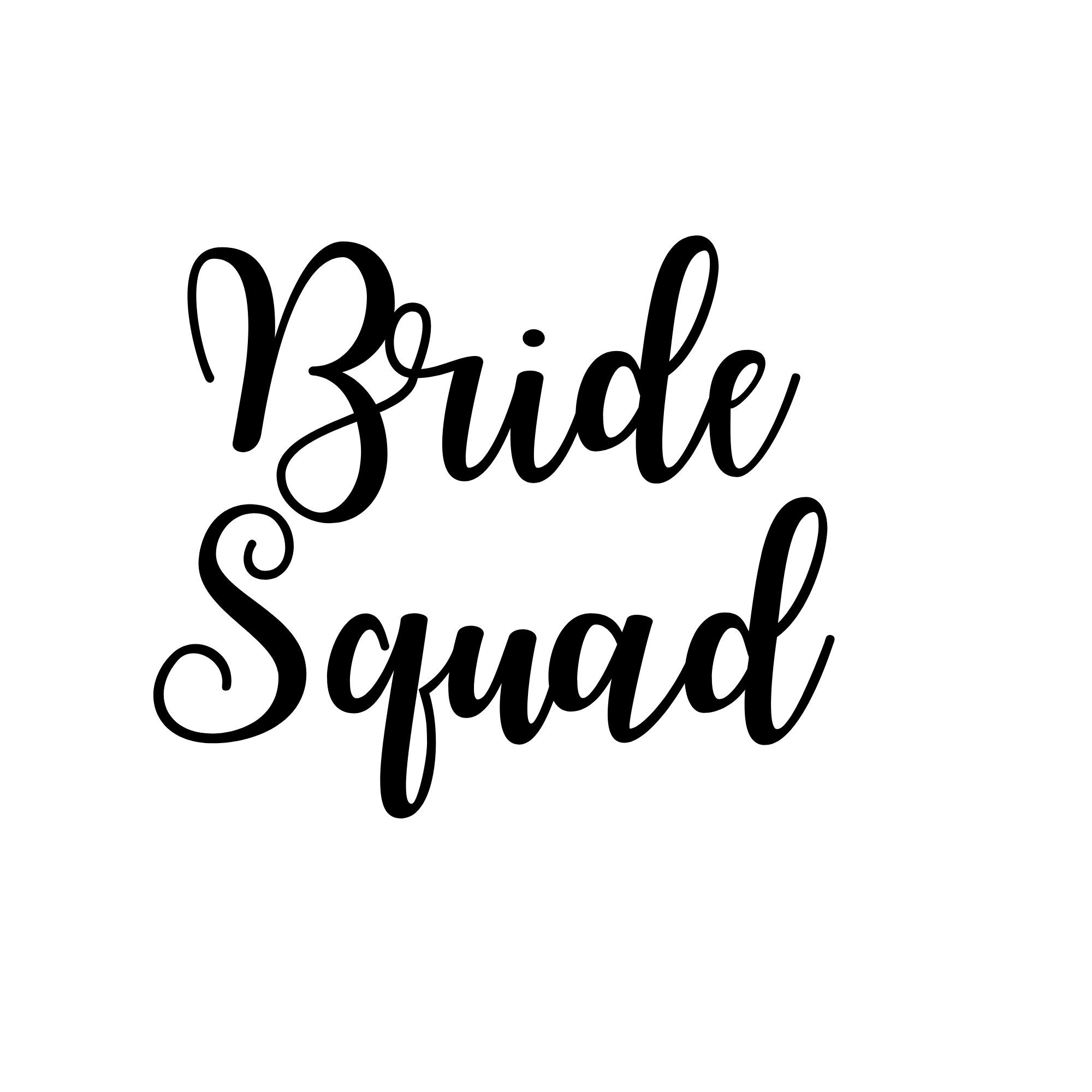 bride squad sliders