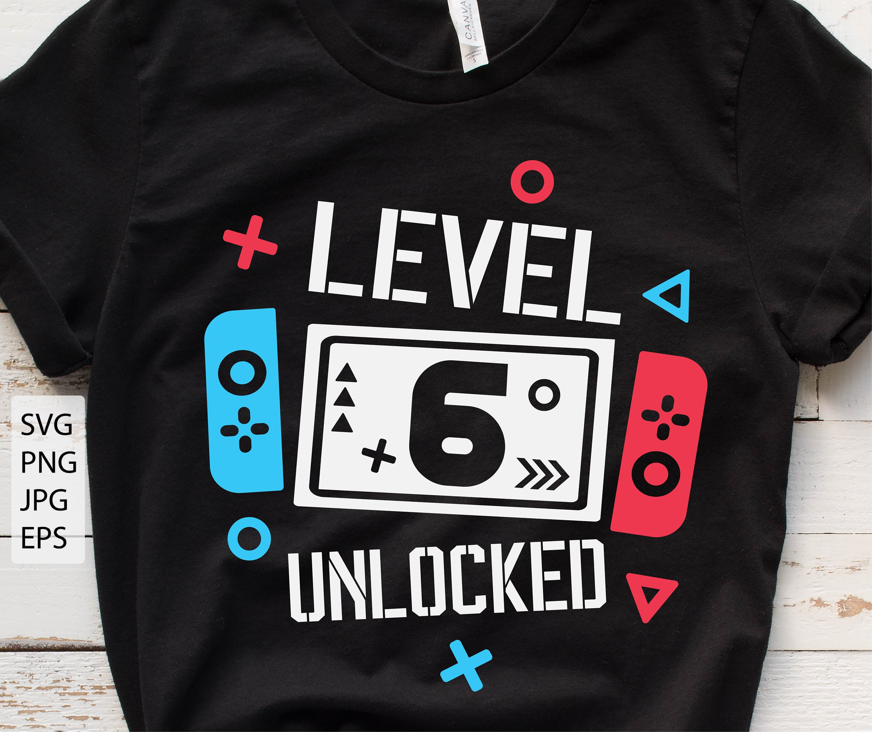 Level 6 Unlocked Birthday Svg 6th Birthday Boy Gamer Svg 6 | Etsy