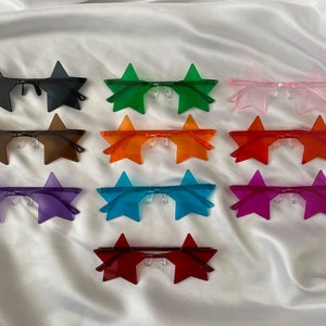 Retro Vintage Y2K Star Sun Glasses   - For Parties, Halloween, Festivals, Raves, Cosplay, Hen/Stag Dos