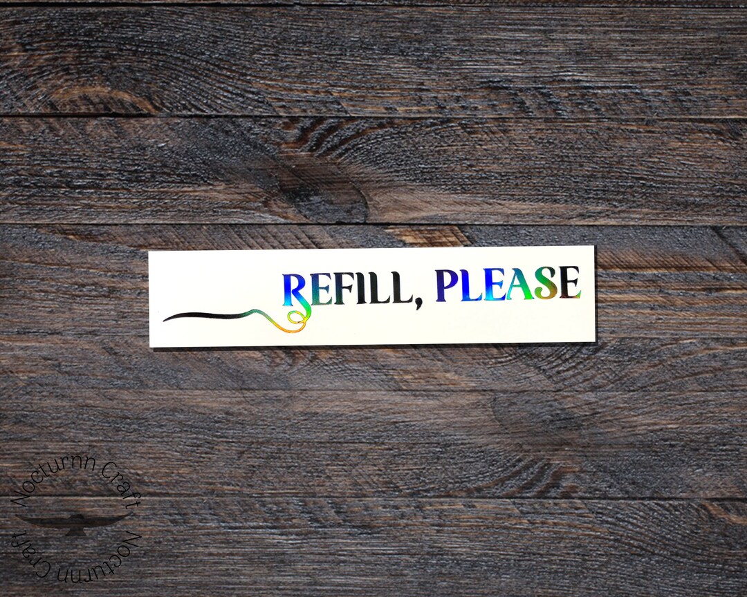 Refill Please Decal Water Bottle Decal Water Filter Sticker - Etsy