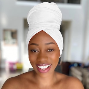 Rosemade 17 Solid Colors Women Head Wrap Hair Scarf Turban Soft Stretch Tie African Hijab Headwear Knit Jersey headwrap