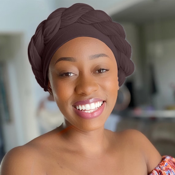 Harewom Head Wraps For Black Women Stretch Head Scarf Long African Hair Wraps Turban Headbands Jersey Headbands, 1 Piece - Black, 71x32 Inch (Pack of