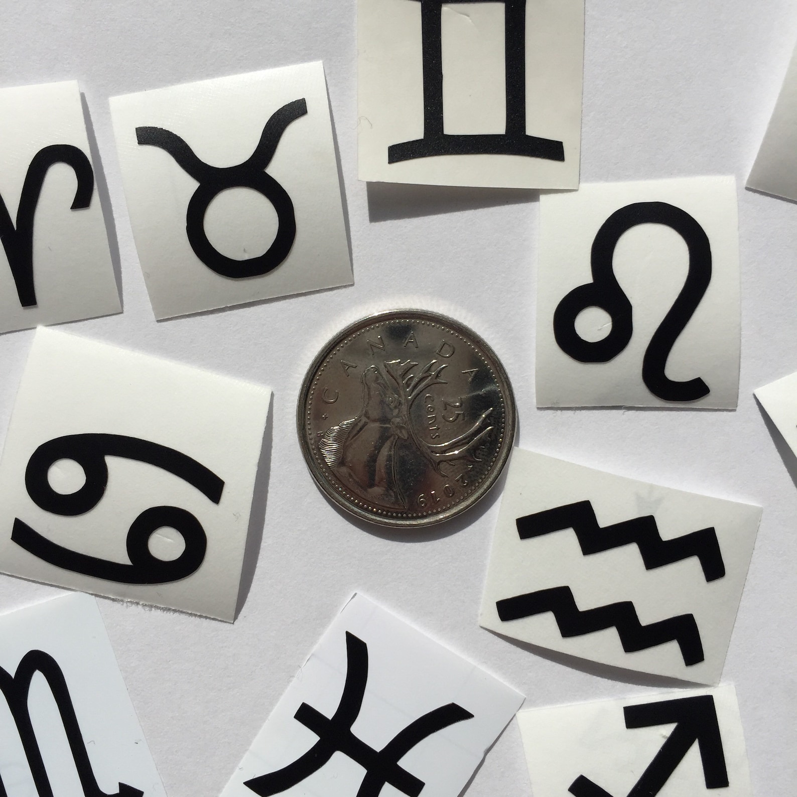 12 Piece Set of Zodiac Stickers Etsy