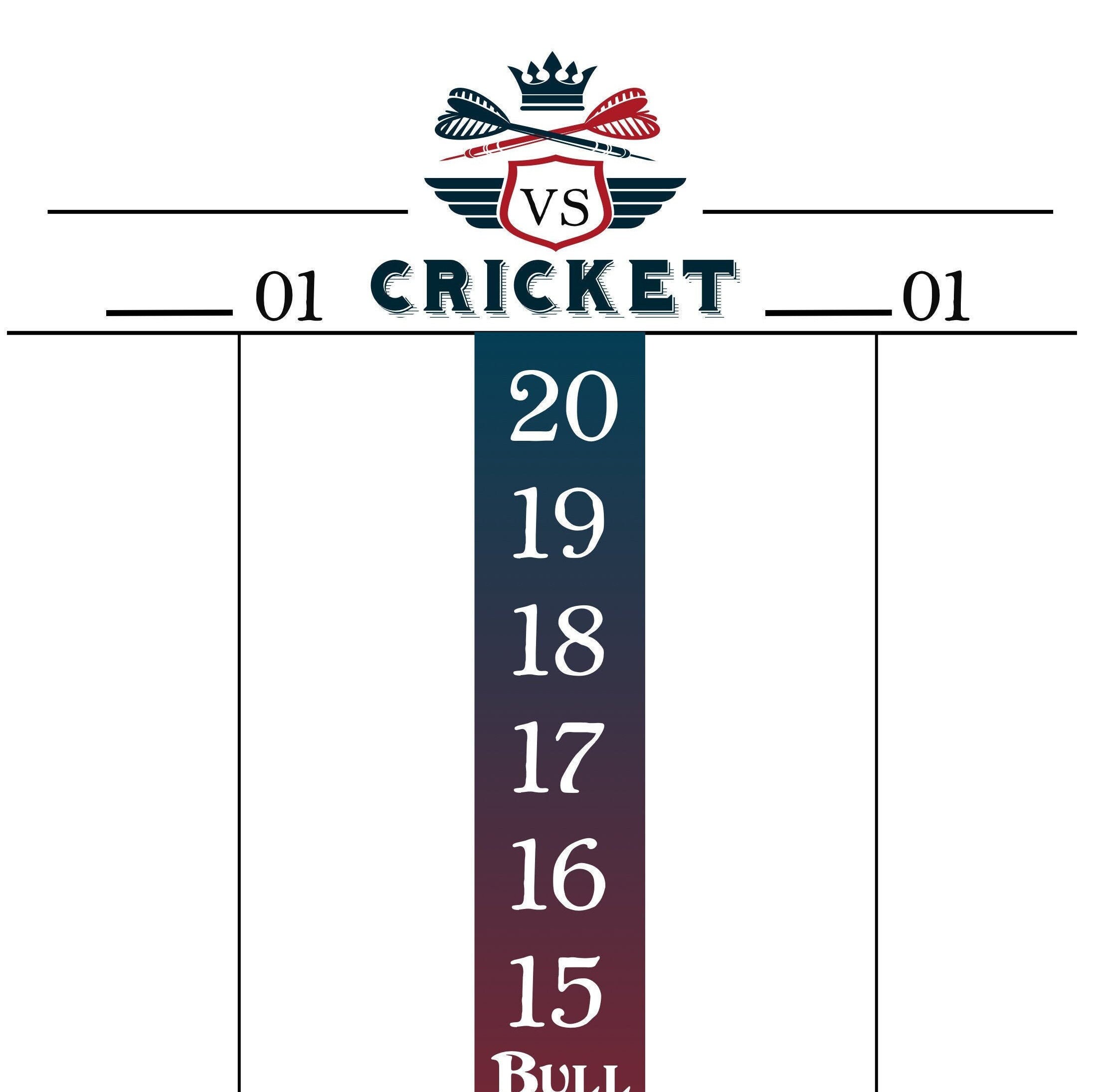 KDP Interior Darts Cricket Score Sheet KDP Templates