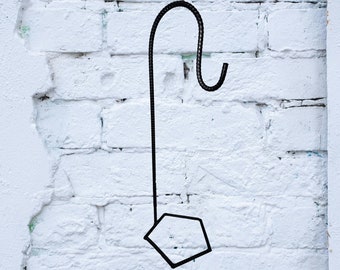 Gancho de pastor autoportante: Soporte resistente para carillón de viento con base autoportante. Color y altura personalizables.