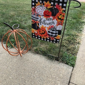 Handmade Metal Rebar Flag Stand | Decorative Yard Flag Stand | Garden Flag Stand