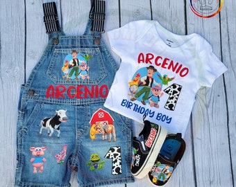 Conjunto para niños inspirado en la granja de zenon / Overall la granja de zenon / Onesie / Tshirt / Overol / Camisa / Custom Set Zenon