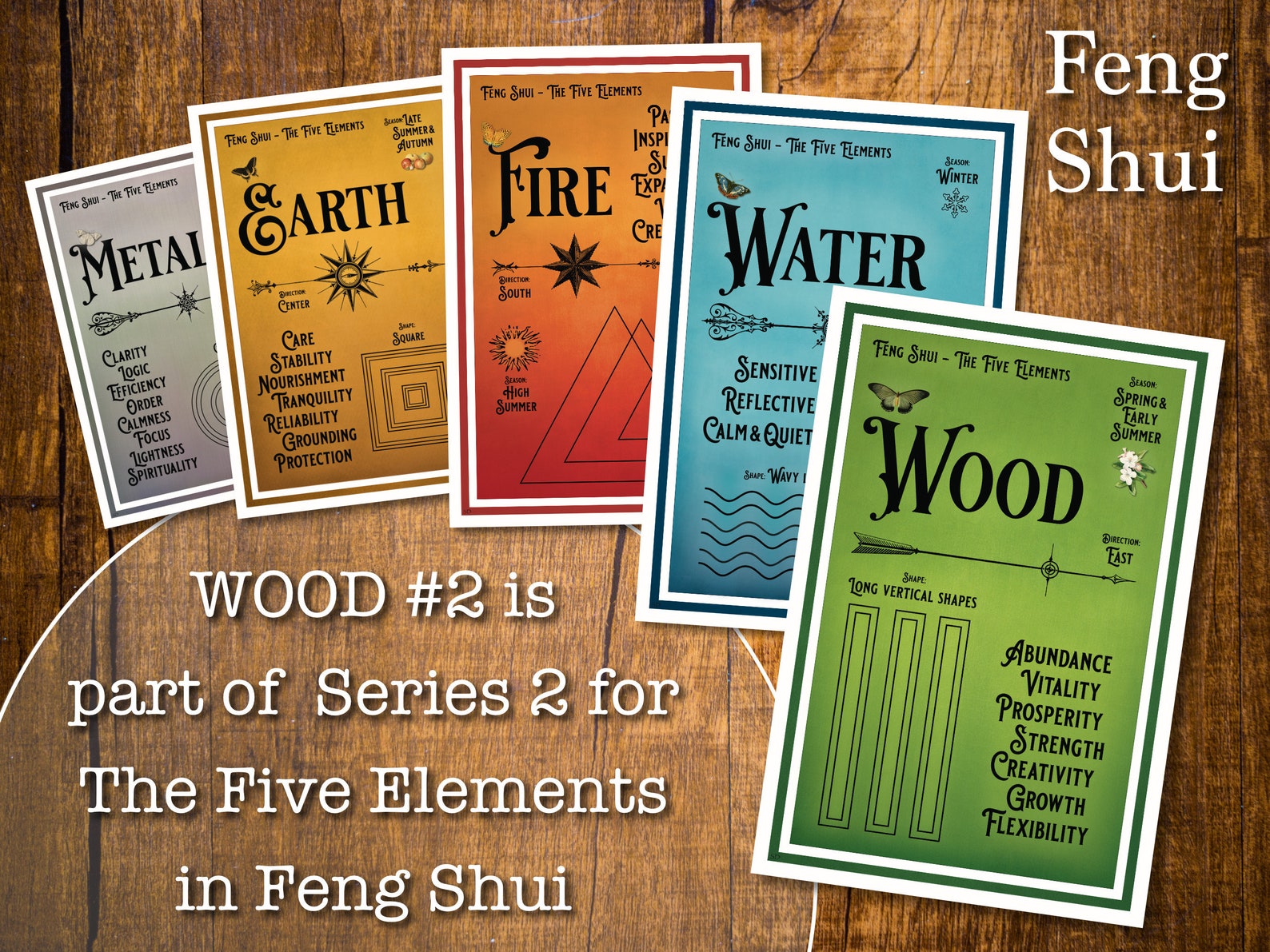 Feng Shui Poster Wood Element 2 Imprimable 23 ratio A4 Etsy