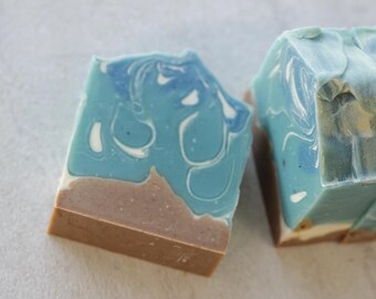 Gulf Coast- Beach theme-Homemade Soap, Handmade Soap, Natural Soap, Palm Free Soap, Cold Process Soap - 4oz