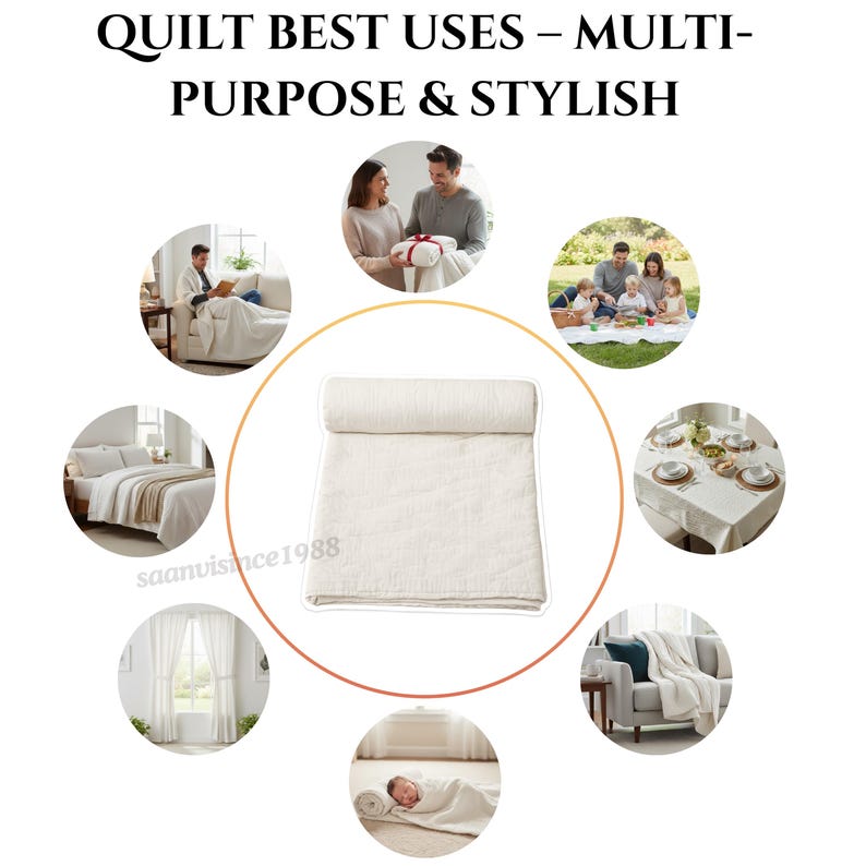 Trapunta con stampa a blocchi, coperta Kantha con motivo floreale rosso, copriletto in cotone indiano fatto a mano, biancheria da letto leggera in stile boho. immagine 4