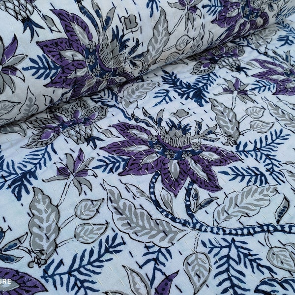 King Size Purple Indian Quilt Etsy