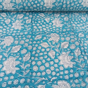 Kantha Bedspreads Queen Block Print Quilt Cotton Kantha Quilt queen blue kantha quilt blue throw Indian quilt Indian Kantha Quilt