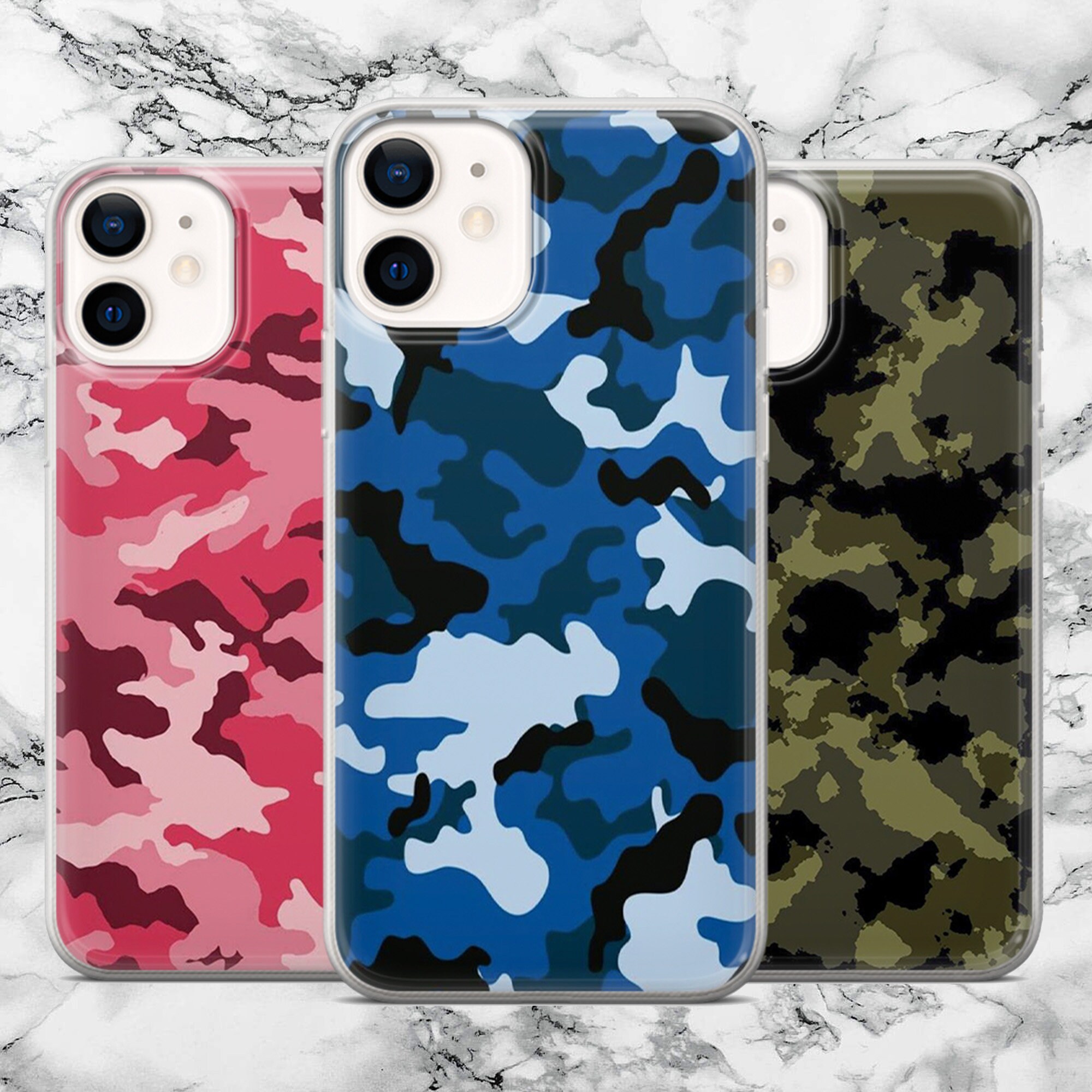 Camo Phone Case Army Camouflage Cover fit for iPhone 12 7 Etsy