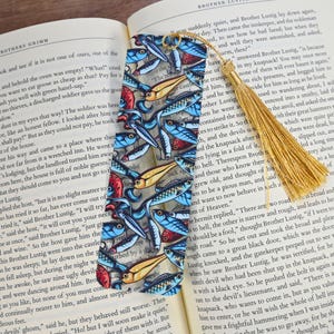 Fish Lures Bookmark for Father's Day or Bookish Dad Reader Gift - bulk gift basket Fishing Party Favors or Stocking stuffer