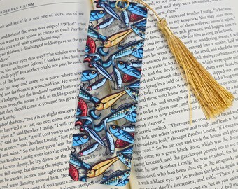 Fish Lures Bookmark for Father's Day or Bookish Dad Reader Gift - bulk gift basket Fishing Party Favors or Stocking stuffer