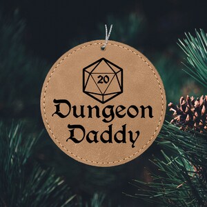 DND Christmas ornament Dungeon Daddy for new dad gift or Father's Day gifts