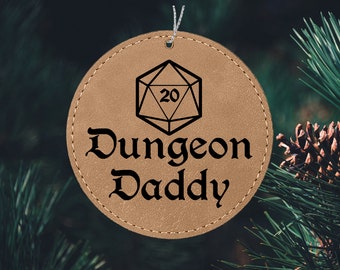 DND Christmas ornament Dungeon Daddy for new dad gift or Father&#39;s Day gifts