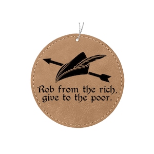 Personalized Rob the Rich Robin Hood ornament for Merry Adventures of Robin Hood bookish gifts