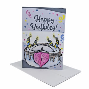 DND Greeting Cards Mimic Cake Happy Birthday Greeting Cards | Dungeons and Dragons  Birthday Cards