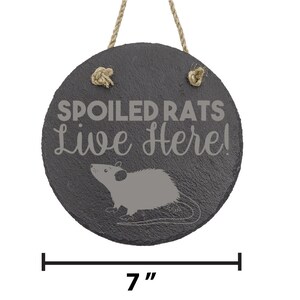 Funny Pet Rat Gifts Spoiled Rats wall rat decor sign for fancy rat owners image 3