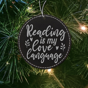 Book Lover Reading Ornament for Bookish Decor or Personalized Gifts for Reader - Gift for Ornament Exchange