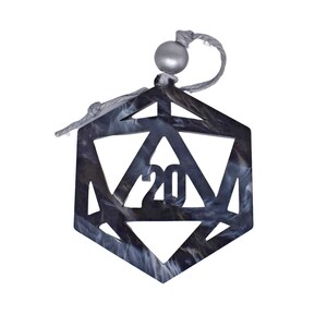 DnD Polyhedral Dice Acrylic D20 Ornament for D&D Gifts or Tabletop Roleplaying Games Dungeon Master Gift