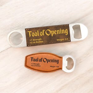 Tool of Opening Bottle Opener Gift for Tabletop Game Night Stocking Stuffer Personalized Bar Tool for DnD Player Dungeon Master
