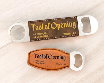 Tool of Opening Bottle Opener Gift for Tabletop Game Night Stocking Stuffer Personalized Bar Tool for DnD Player Dungeon Master