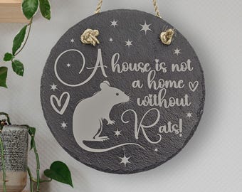Rat Owner Gift for home with Rats sign wall rat decor for fancy pet rats