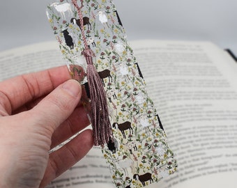 Cute Bookmark with Goats Bookmark with Tassel for Bookish Gifts for Party Favors with Goats
