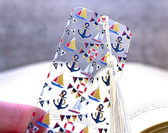 Unique Nautical bookmark for baby shower party favor or sailing stocking stuffer gifts